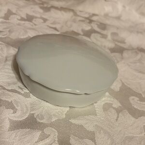 Vintage Limoges White Porcelain Trinket Box